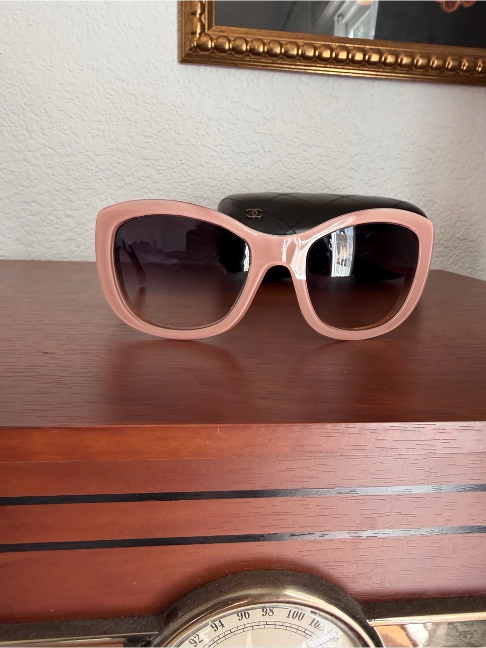 CHANEL Blush Pink Gradient Square Sunglasses - Picture 2 of 3